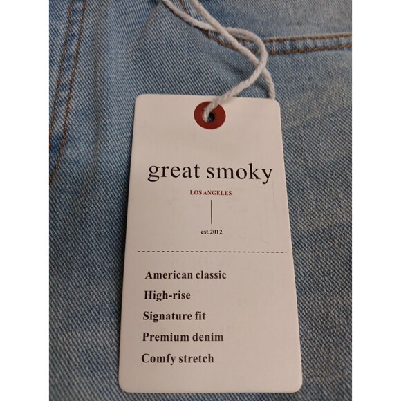 NWT Great Smoky Los Angeles Crop Jeans Size 3 Ripped Leg Stretch Slim High Rise - Picture 3 of 8
